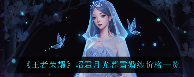 《王者荣耀》昭君月光暮雪婚纱价格一览