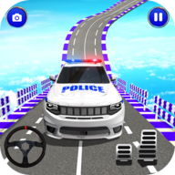 police spooky jeep stunt game