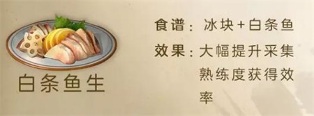 《明日之后》白条鱼生食谱配方介绍