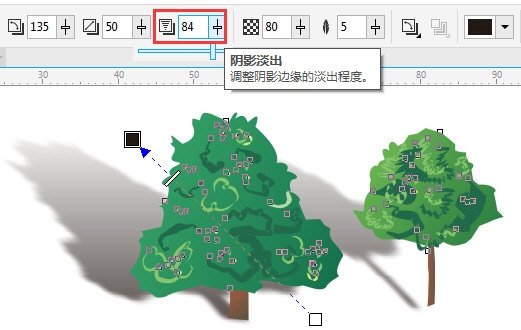 CorelDRAW怎么制作渐变投影效果