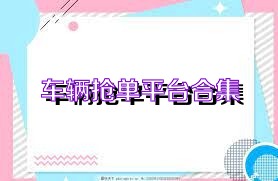 车辆抢单平台合集