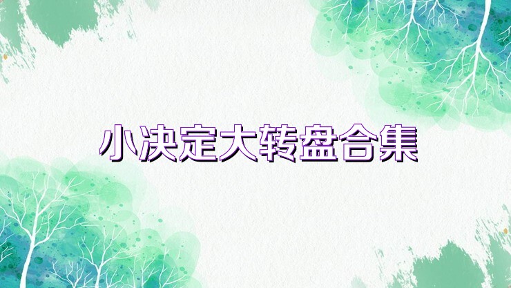 小决定大转盘合集